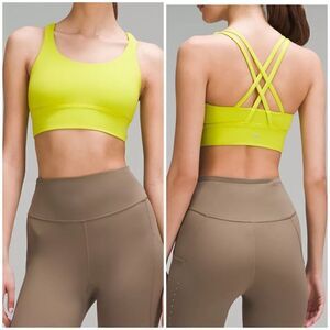 LULUEMON Energy Longline Bra in Lichen Lime NWT